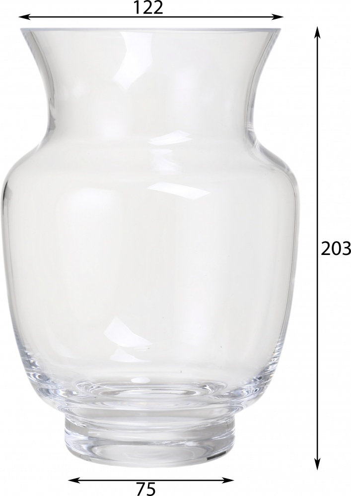 Ваза скляна Wrzesniak Glassworks Belle 20 см прозора 17-10404