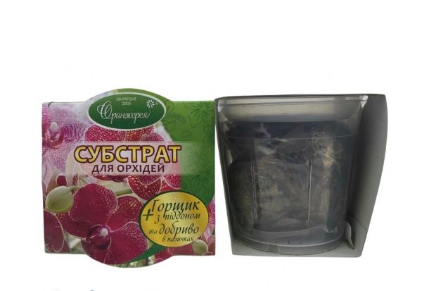 Комплект Оранжерея для пересадки орхидей круглый 1 л прозрачный 