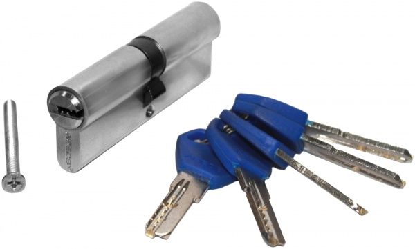 Циліндр Apecs EM M70 ZN 35x35 ключ-ключ 70 мм нікель сатин