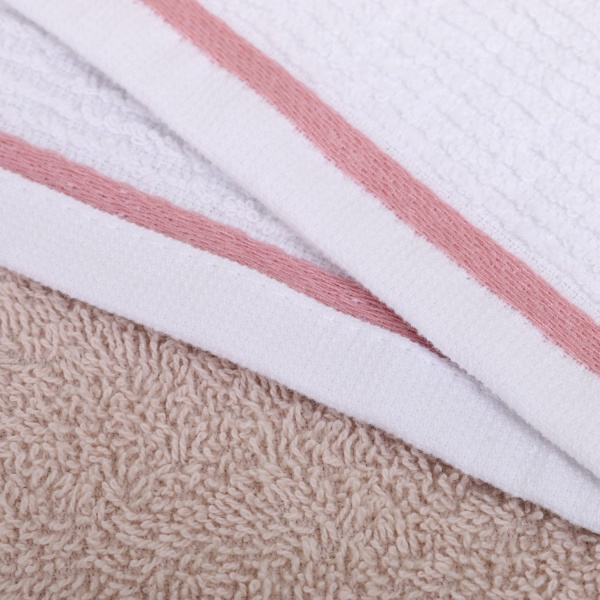 Набір рушників кухонних Stripe 60x40 см Durutex білий із коричневим 