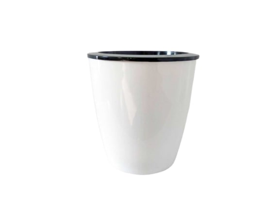 Горщик пластиковий зі вставкою Амелі 26 см круглий 11 л білий 