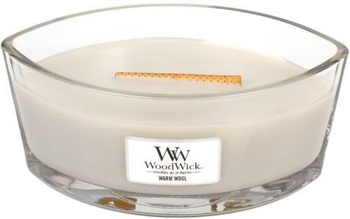 Свеча ароматическая Woodwick Ellipse Warm wool 453 г 