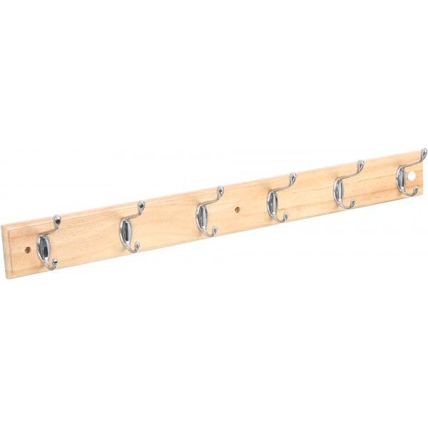 Вешалка для одежды VI тип 1+1 хром/сосна