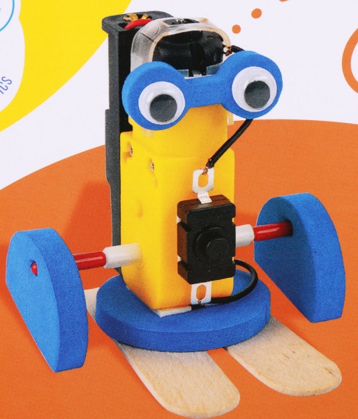 Конструктор деревянный Зірка Stem электромеханический Робот-гусеница 451018