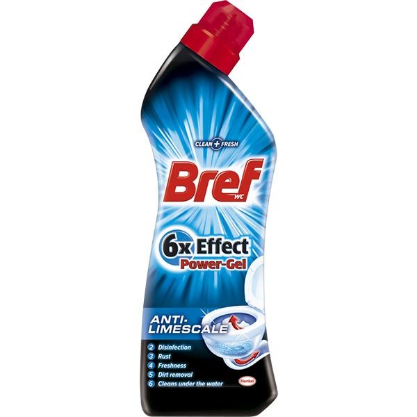 Средство для чистки унитаза Bref Power-Gel 6в1 Anti-Limescale 750 мл