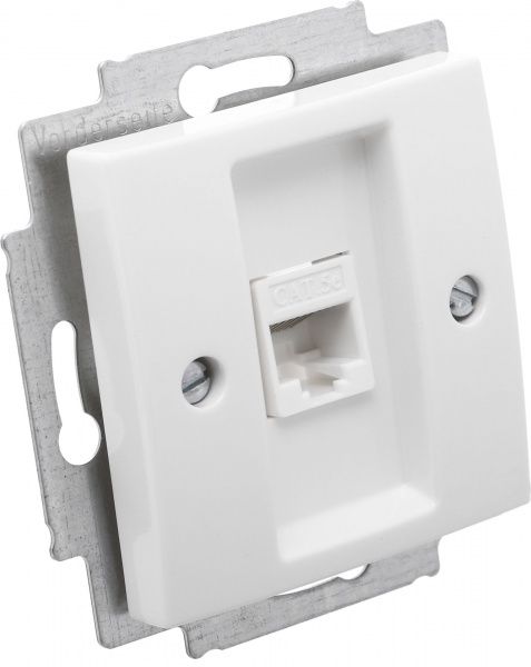 Розетка комп'ютерна + телефонна ABB Basic 55 білий 2561-94-507 DIY