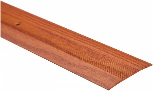 Порожек алюминиевый 1-А Лугалпроф профилированный с отверстиями 3х40x1800 мм дуб рустик 