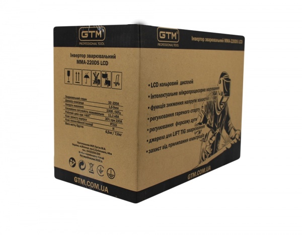 Инвертор цифровой мультифункциональный GTM инвертор сваривающий MMA-220DS LCD