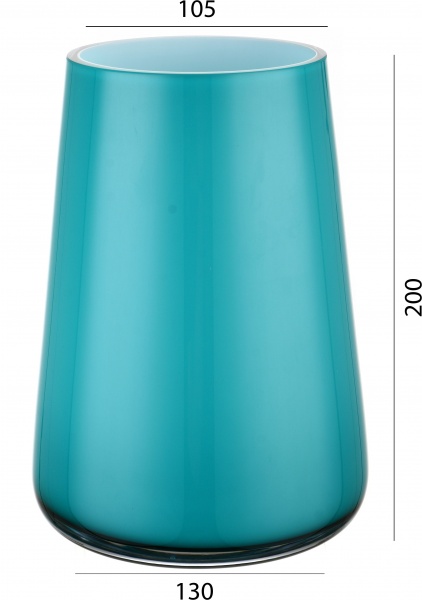 Ваза Wrzesniak Glassworks Maestro Cone 20 см бирюзовая 