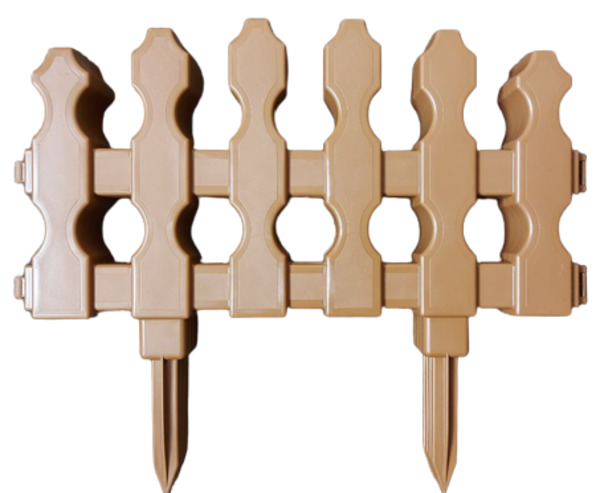 Декоративное ограждение для клумб Тірапласт Марсель 4 шт. коричневый