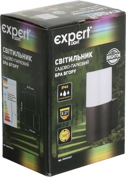 Світильник садовий Expert ELNX-14216-W E27 60 Вт IP44 чорний 