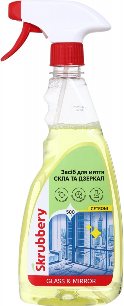 Средство моющее для стекла и зеркал SKRUBBERY Cetroni 0,5 л