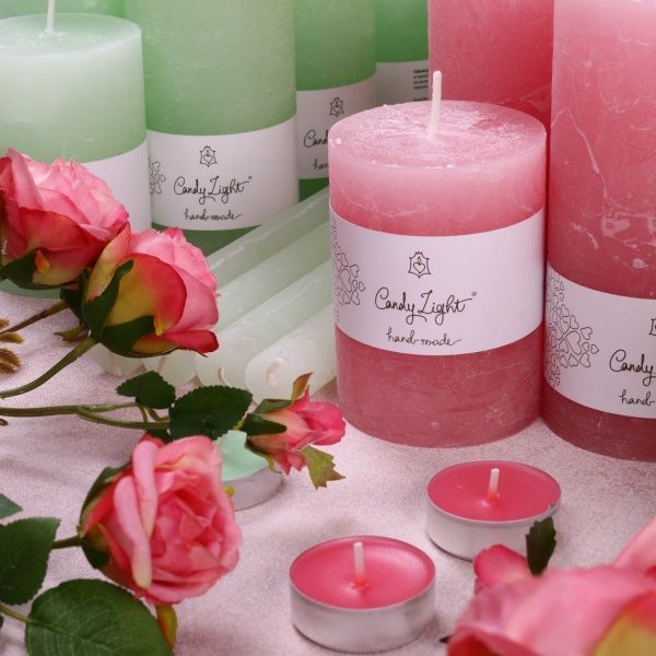 Свеча светло-зеленая пастель С07*20/1-6.7 Candy Light