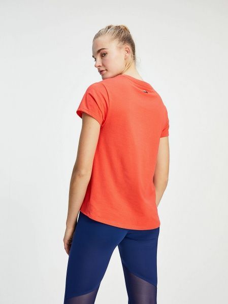 Футболка Tommy Hilfiger Бавовна MIX CHEST LOGO TOP S10S100445-SN6 XS помаранчевий