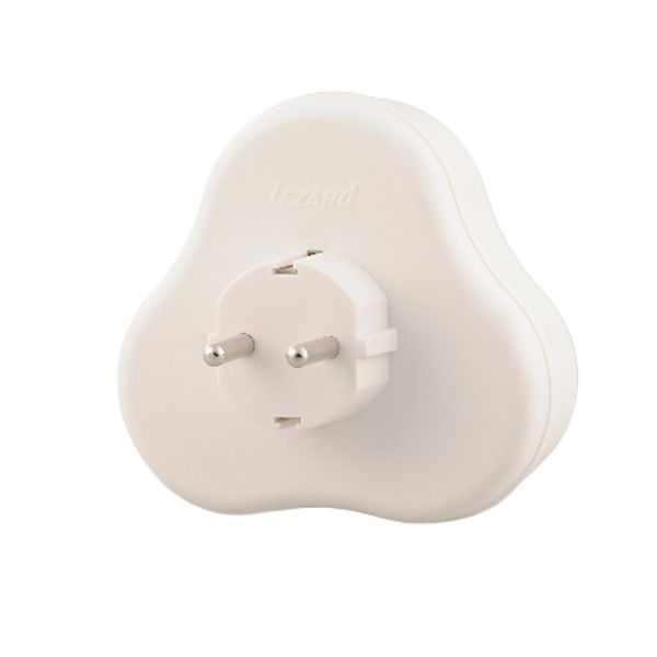 Тройник Lezard 715-0900-609 с заземлением белый