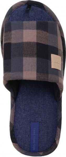 Тапки домашние HS-VL большая клетка р. 44/45 синий с бежевым
