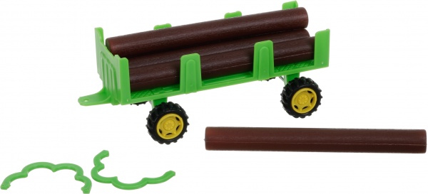 Игровой набор Shantou х6 шт. фермерский трактор с прицепами зеленый JY238796