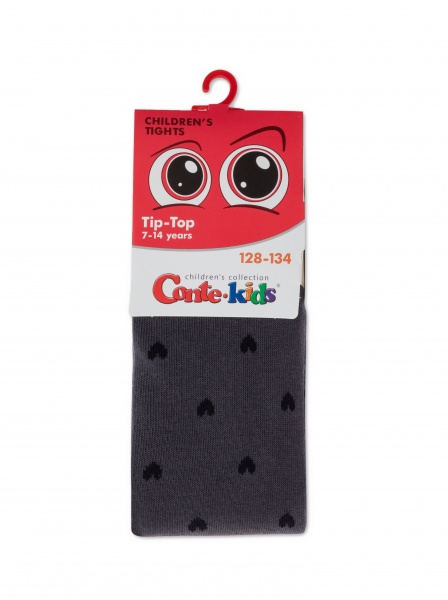 Колготки унисекс Conte-Kids TIP-TOP 574р.128-134 темно-серый 