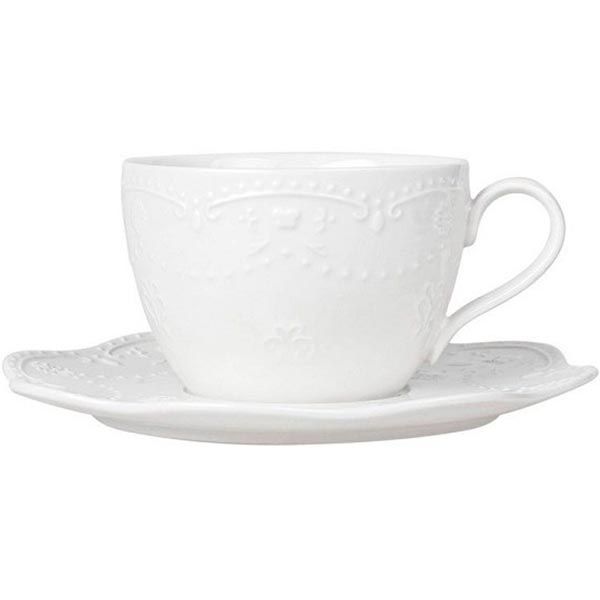 Чашка фарфоровая Krauff Mariposa с блюдцем 250 мл