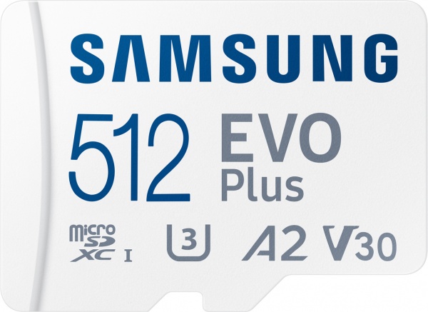 Карта памяти Samsung microSDXC 512 ГБ Class 10 (MB-MC512KA/RU) EVO Plus UHS-I + SD адаптер 