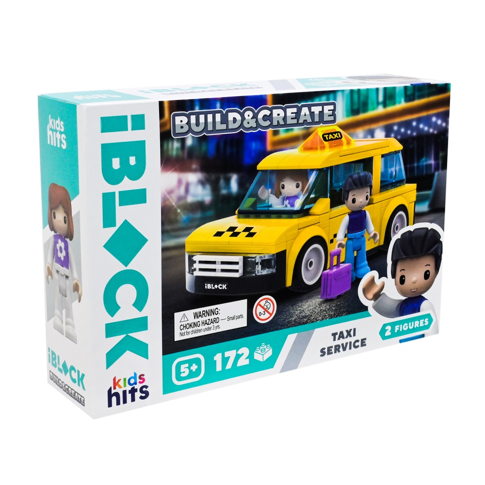 Игрушка-конструктор Shantou Kids hits IBLOCK JUNIOR Такси 172 дет. KH17/001/4