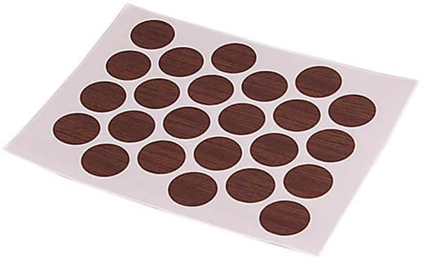 Заглушка на мініфікс самоклеюча горіх 24 шт DC