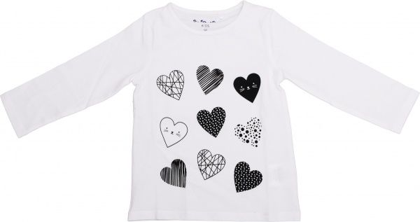 Футболка для девочек 5.10.15. 3H3924 р.98 белый с принтом