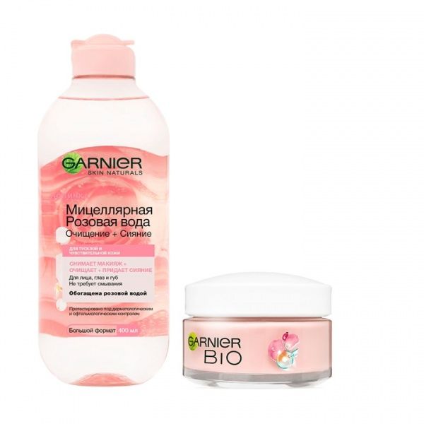 Крем для лица день-ночь Garnier Bio с маслом шиповника для придания сияния тусклой коже лица 50 мл