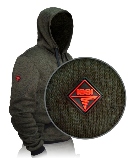 Худи 1991 ТМ АЙДАХО меланж 34123-11-3-54-3 р. 54/3 оливковый