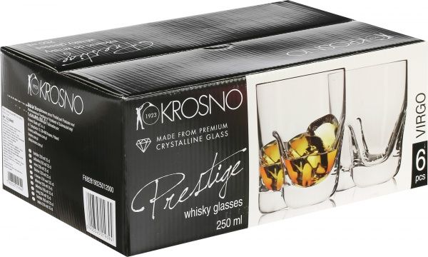 Набор стаканов Prestige Virgo 250 мл 6 шт. Krosno