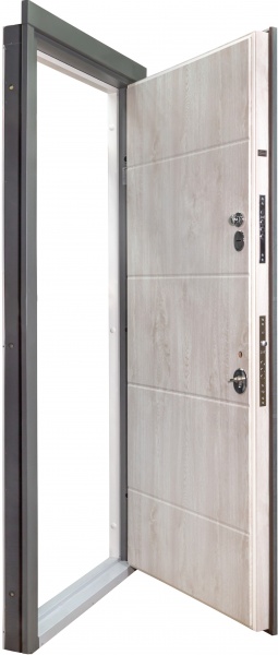 Двері вхідні Булат Термо House-703/вулична Антрацит / Дуб полярний антрацит / дуб полярний 2050x950 мм праві