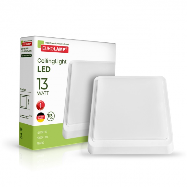 Світильник світлодіодний Eurolamp 13 Вт IP20 білий LED-NLS-13/40(GM) 