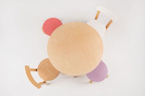 Стіл журнальний круглий бук/натуральний 700x500мм 