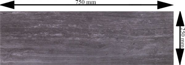 Плитка Allore Group Travertine Anthracite W M 250x750 NR 