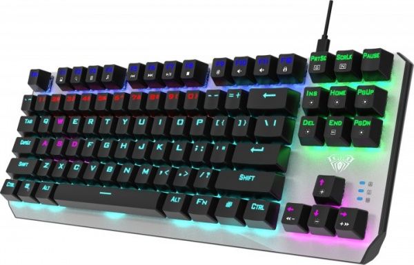 Клавіатура ігрова Aula Aegis Mechanical Keyboard EN/RU Blue switch (6948391240282) white 