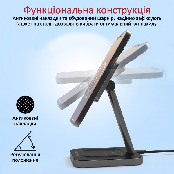 Беспроводное зарядное устройство Promate AuraBase-15W Grey 