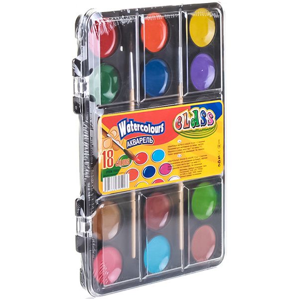 Краски акварельные 7050 18 кольорів CLASS