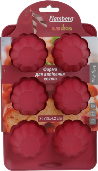Форма для кексов Magic Ring 30*18*4,2 см бордо Flamberg Smart Kitchen