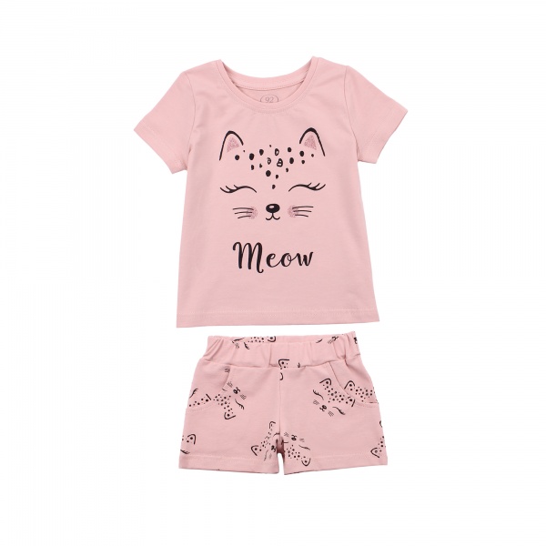 Комплект для девочек Фламинго 128-424 р.52 пудровый 