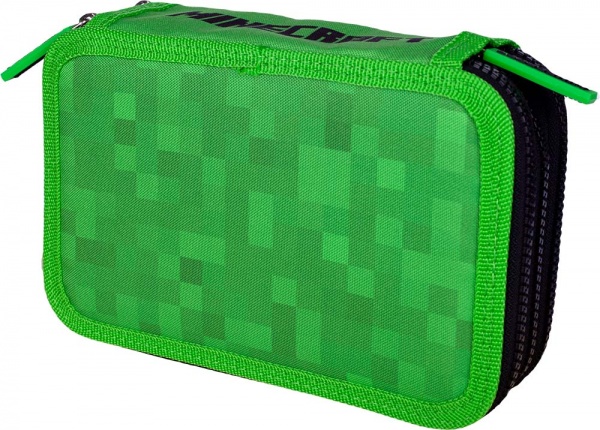 Пенал школьный AC3 Alex&Steven Minecraft черный с зеленым