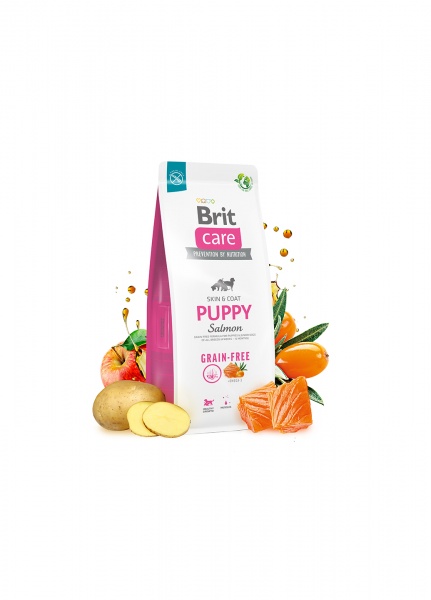 Корм сухой беззерновой для всех пород Brit Care Grain-free Puppy с лососем 12 кг