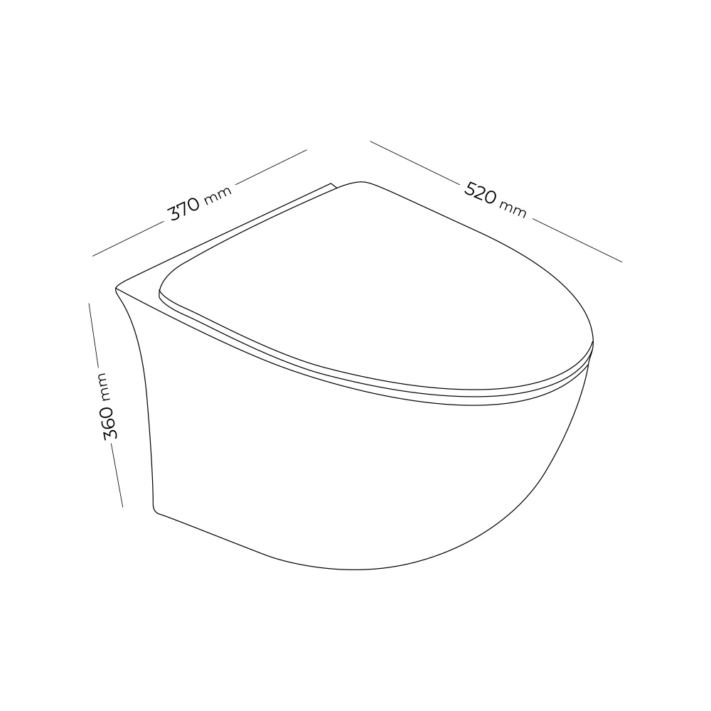 Унитаз подвесной Doosh AKVADUK Rimless DO-HT-03 White