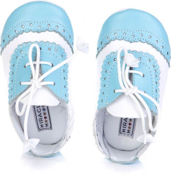 Пинетки детские MIRACLE р. 17,5 0-0-17-1 белый с голубым 