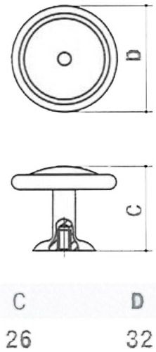 Меблева ручка матова антична бронза MVM D-1031-33 SMAB