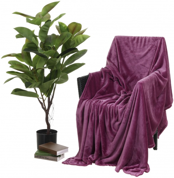 Плед Frannel Solid Nostalgia Pink 160x200 см розовый La Nuit 