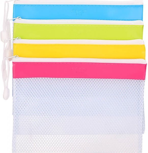 Папка-конверт EF45202 мiкс A5 PVC з кол полосой Deli