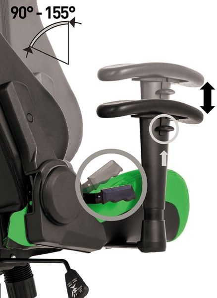 Кресло Hexter ML R1D Tilt PL70 Eco/01 черно-зеленый 