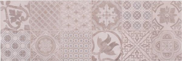 Плитка Allore Group Porto Vetro Grey W\DEC M 25х75 NR Glossy 1 