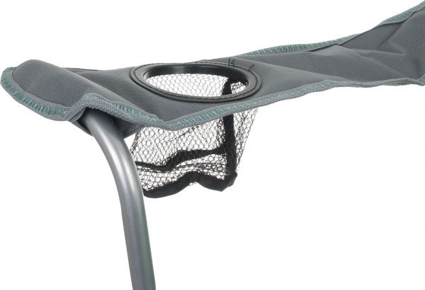 Стілець розкладний 97х44х51 см сіро-зелений