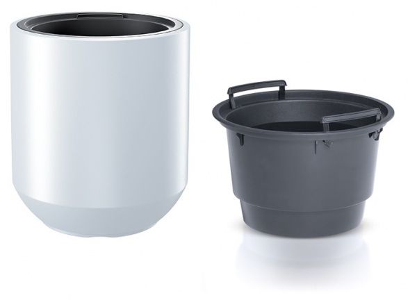 Горщик для квітів Prosperplast Heos 390х440 мм круглий білий 